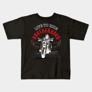 Live To Ride Brotherhood, T-shirt for Men, MotorCycle Rider Tee, Biker Dad Gift Kids T-Shirt